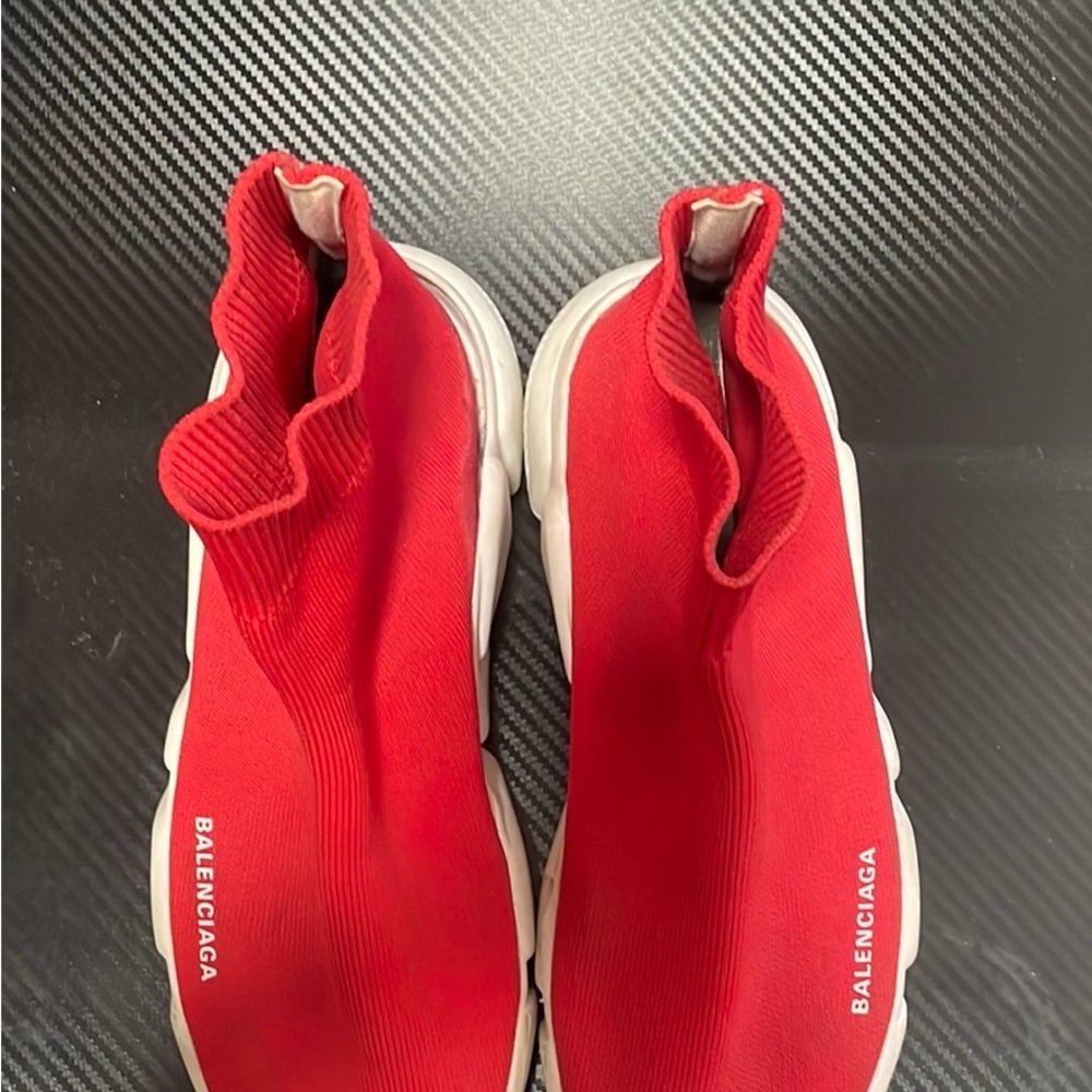 Balenciaga Vibrant Red Speedster Sock shoe - Picture 3 of 5